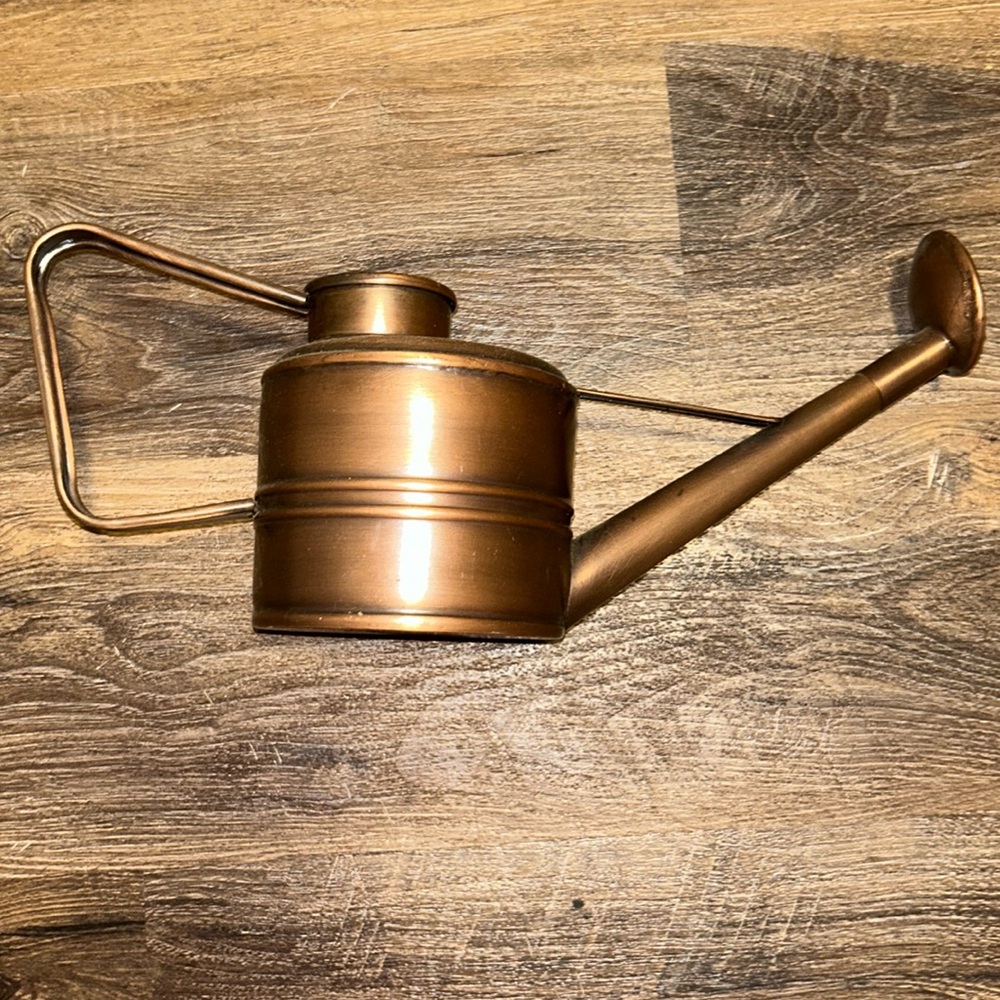 Vintage Smith and Hawken watering can bronze copper